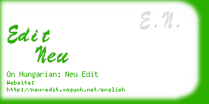 edit neu business card